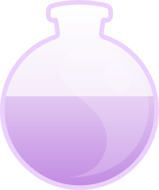 Mor Sıvı İllüstrasyon ile laboratuvar şeffaf cam şişe