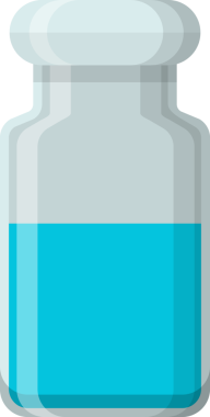 Bilimsel ve Tıbbi Araştırmalar İçin Mavi Sıvıyla Laboratuvar Şişesi