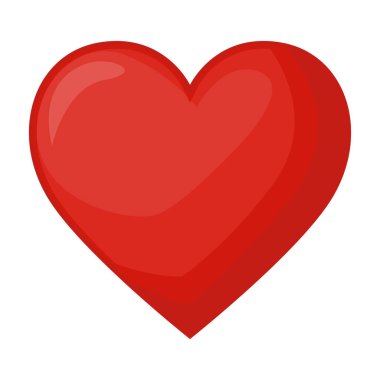 Parlak Kırmızı Kalp Sembol İllüstrasyon Vektör ResimleriName