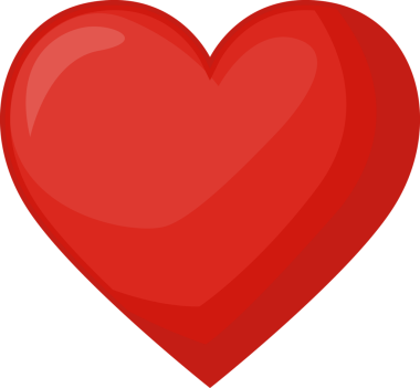 Parlak Kırmızı Kalp Sembol İllüstrasyonu