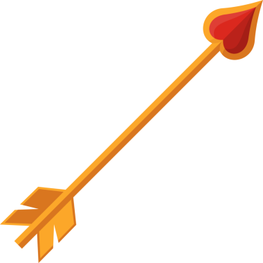 Yellow Shaft ve Fletching ile Kalp Ucu Oku