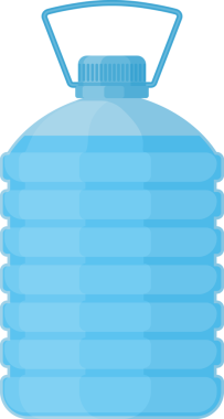 Düz karikatür resimli büyük plastik su sürahisi