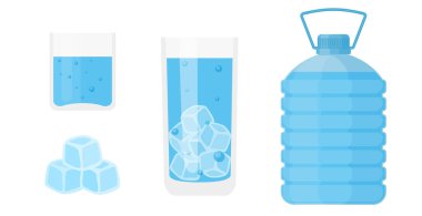 Su ve Buz Toplama Kadehleri, Buz Küpleri ve Büyük Su Şişesi