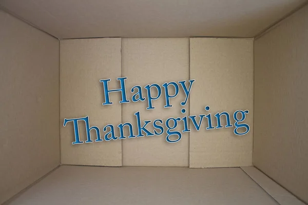 Λέξη Ευχαριστιών Χαρτόκουτο Κουτί Καφέ Διπλωμένη Κάρτα — Φωτογραφία Αρχείου