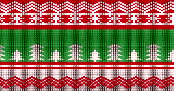 Christmas New Year Holidays Season Background Ugly Sweater Animated Video — Stock Video