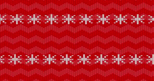 Boże Narodzenie Nowy Rok Wakacje Tło Czerwony Brzydki Sweter Białymi — Wideo stockowe