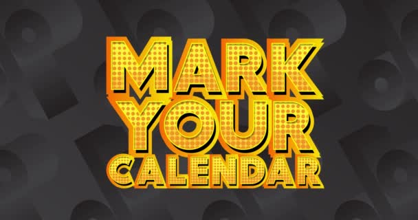 Zaznacz Swój Kalendarz Tekst Ciemnym Procencie Tło Znaku Marketing Wydarzenie — Wideo stockowe