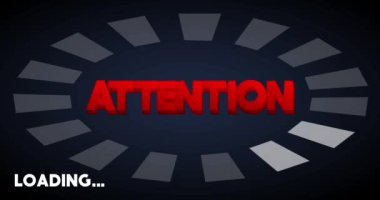 Çubuk Göstergesi Yükleme, İndirme ve Yükleme ile dikkat metni. Bilgisayar ekranına yükle, yükle.