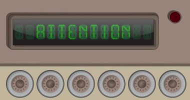 Dijital Öncü Paneldeki metnin dikkatine. Hafif Ekipmanlı Duyuru İletisi.