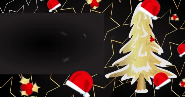 豪華なデラックスクリスマス背景アニメーション ウェブサイト 運動ポスター プレゼンテーションのための要約休日のイベント漫画 — ストック動画