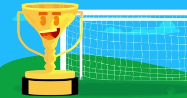 Konuşma balonunda Mutlu Noeller yazılı kupa kupası. Spor Olayları Arkaplan CanlandırmasıName.
