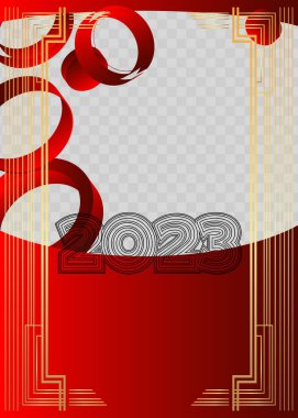 Lüks lüks 2023 Arka plan vektör çizimi. Web sitesi, afiş, kitap kapağı, sunum için soyut olay poster şablonu.