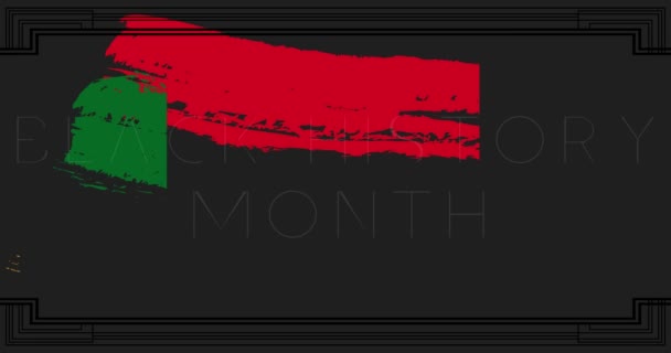 黒の歴史赤 緑の色を持つ月のアニメーション 要約休日ビデオ — ストック動画