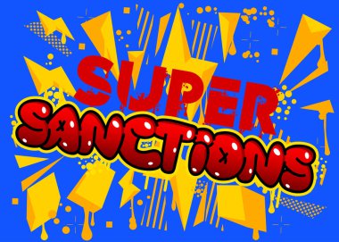 Süper Yaptırımlar. Graffiti etiketi. Soyut modern sokak sanatı dekorasyonu kentsel resim tarzında gerçekleştirildi.