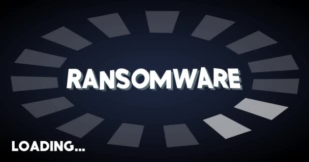 Ransomware Text Loading Downloading Uploading Bar Indicator Download Upload Computer — Stock Video