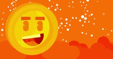 Smiling Gold Coin with Thief text in speech bubble. Golden metal cash, funny money with happy face.