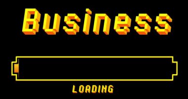 Business text with Loading, Downloading, Uploading Bar Indicator. Download, Upload on computer screen.