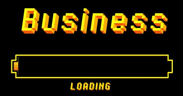 Business Text Loading Downloading Uploading Bar Indicator Download Upload Computer — Wideo stockowe