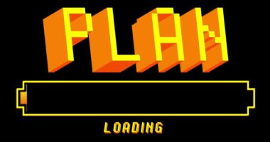 Plan text with Loading, Downloading, Uploading Bar Indicator. Download, Upload on computer screen.