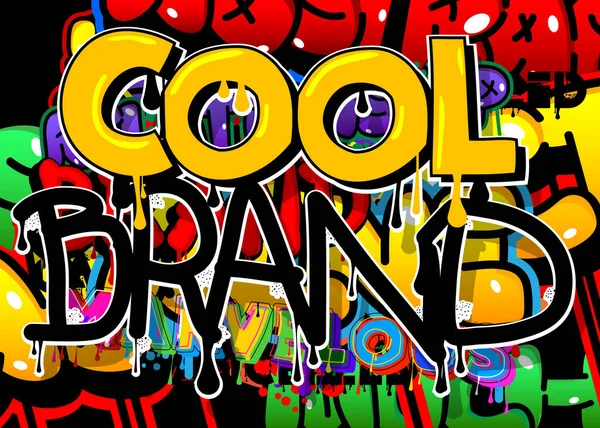 Cool Brand. Graffiti tag. Abstract modern street art decoration performed in urban painting style.