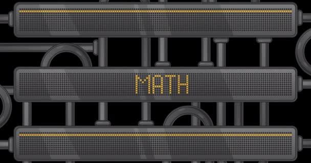 Math Text Digital Led Panel Announcement Message Light Equipment — Vídeos de Stock