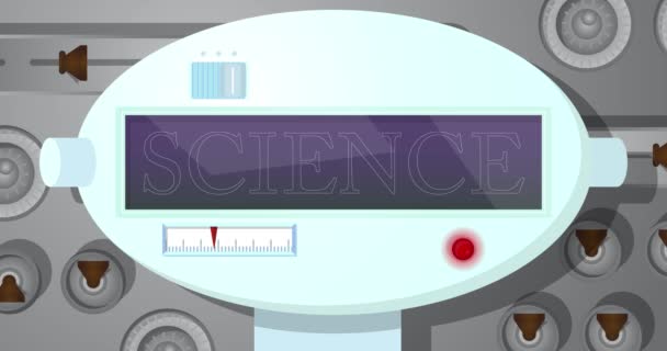 Robot Eye Showing Science Text Animated Video Future Robotics Cartoon — Video