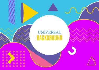 Awesome minimal geometrical graphic retro theme cover. Vintage geometric elements. Abstract shapes template for poster, banner design.