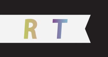 Animated white retro, vintage ribbon with the text Ai Art. 