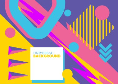 Geometrical Vintage Graphic shapes template for poster, banner. Abstract minimal retro geometric elements theme cover, poster design.