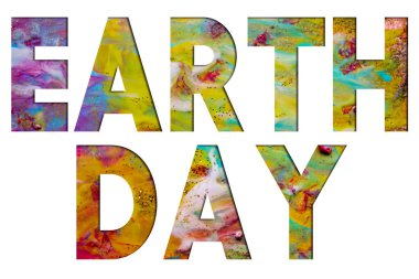 Soyut Doğal Lüks Sanat, Dünya Günü yazılı sıvı boya, alkol mürekkebi tekniği. Görüntü mermer granit girdapları içerir.