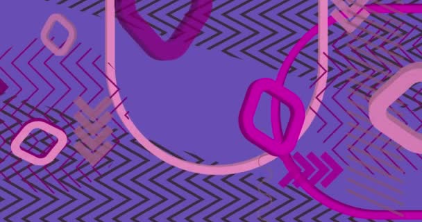 幾何学的最小限の紫 パステルピンクのグラフィック販売背景 レトロビジネス幾何学的なテーマ漫画の背景ビデオ ヴィンテージアブストラクト形状設計要素テンプレート — ストック動画