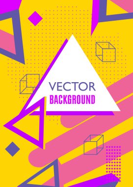 Minimum Geometrik retro elementler tema kapağı. Klasik geometrik poster tasarımı. Poster ve afiş için soyut Grafik şekilleri şablonu.