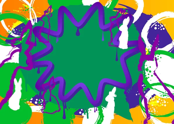 Абстрактные Пасхальные Граффити Фон Оформления Праздника Современного Уличного Искусства Выполненный — стоковый вектор