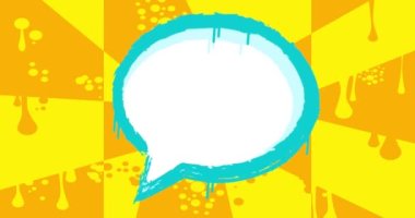 Graffiti Konuşma Kabarcığı arka plan animasyonu. Soyut modern sokak sanatı dekorasyon videosu kentsel resim tarzında sahnelendi.