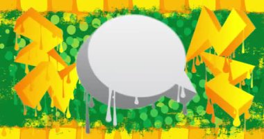 Renkli Graffiti Konuşma Kabarcığı arka plan animasyonu. Soyut modern sokak sanatı dekorasyon videosu kentsel resim tarzında sahnelendi.