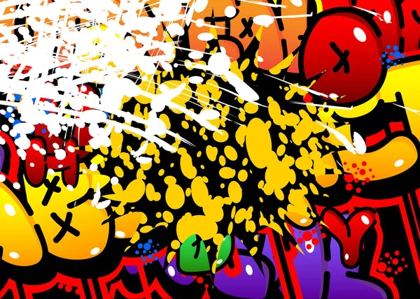 Speech Bubble Graffiti Background Colorido Pano Fundo Estilo Pintura Urbana — Vetor de Stock