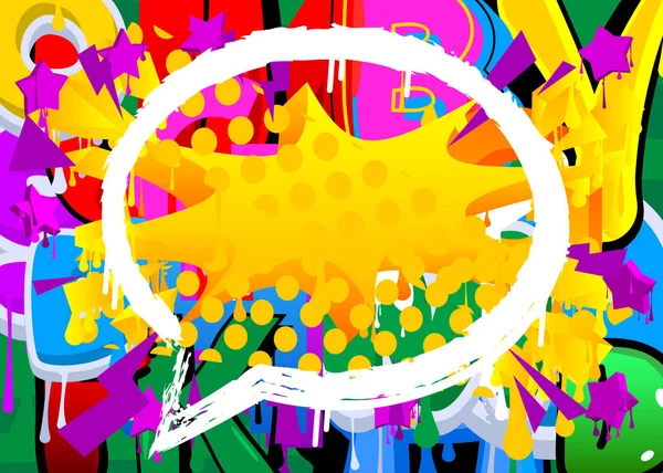 Speech Bubble Graffiti Background Colorido Pano Fundo Estilo Pintura Urbana —  Vetores de Stock