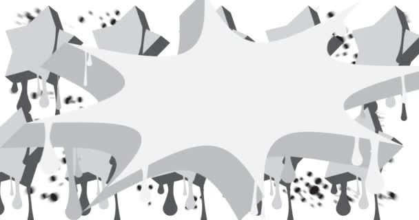 Черно Белые Граффити Речи Пузырь Фоновой Анимации Абстрактное Оформление Современного — стоковое видео