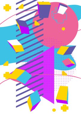 Mavi, mor ve sarı soyut delüks geometrik arka plan. Fütürist basit vektör arkaplanı şekillendirir. Lüks illüstrasyon tasarımı meşgul.