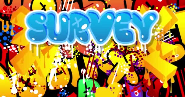 Sondage Mot Graffiti Dessin Animé Animation Street Art Réalisée Dans — Video