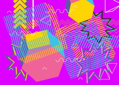 Soyut geometrik kapak. Renkli yoğun geometri arka planı. Asgari vektör illüstrasyonu.