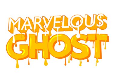 Muhteşem Hayaletler. Graffiti etiketi. Soyut modern sokak sanatı dekorasyonu kentsel resim tarzında gerçekleştirildi.