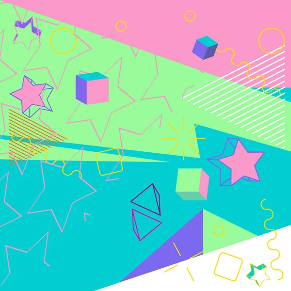 Ретро Фиолетовый Занят Абстрактным Геометрическим Плакатом Винтажные Геометрические Фигуры Шаблона — стоковый вектор