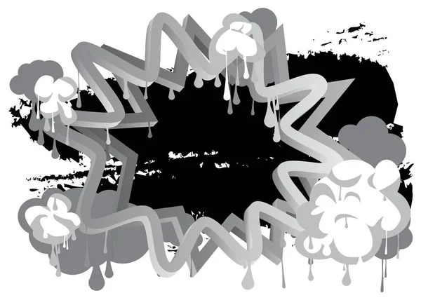 Graffiti Tle Bańki Mowy Streszczenie Nowoczesnej Brudnej Dekoracji Ulicznej Stylu — Wektor stockowy