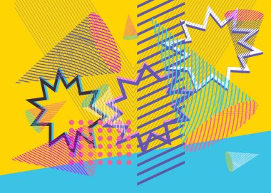 Minimum vektör geometrik kaplama. Soyut geometri grafik çizimi. Renkli yoğun arkaplan.