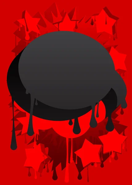Чорна Мовна Бульбашка Графіті Червоному Тлі Тло Міського Живопису Абстрактний — стоковий вектор