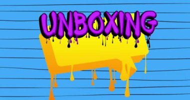 Boks yapıyorum. Graffiti etiket animasyonu. Soyut sokak sanatı çizgi film dekorasyonu şehir boyama tarzında gerçekleştirildi.