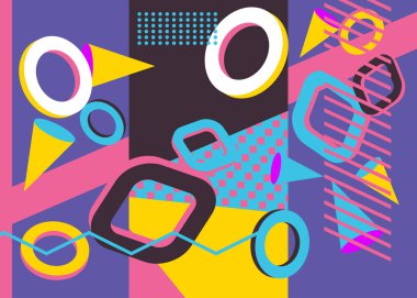 Geometrik grafik şekiller şablon. Kitap kapağı, Newsletter, Sosyal Medya arka planı için klasik arka plan. Soyut geometrik poster.