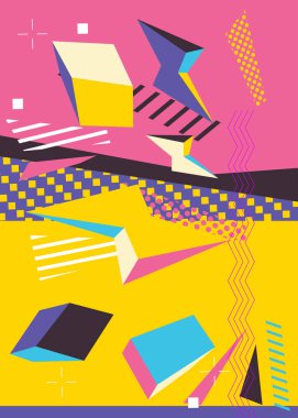 Geometrik grafik şekiller şablon. Kitap kapağı, Newsletter, Sosyal Medya arka planı için klasik arka plan. Soyut geometrik poster.