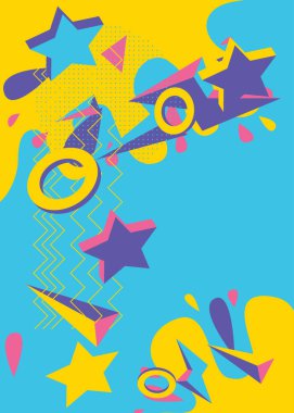 Geometrik grafik şekiller şablon. Poster, kitap kapağı, Newsletter, Sosyal Medya arkaplanı için klasik soyut geometrik arkaplan.